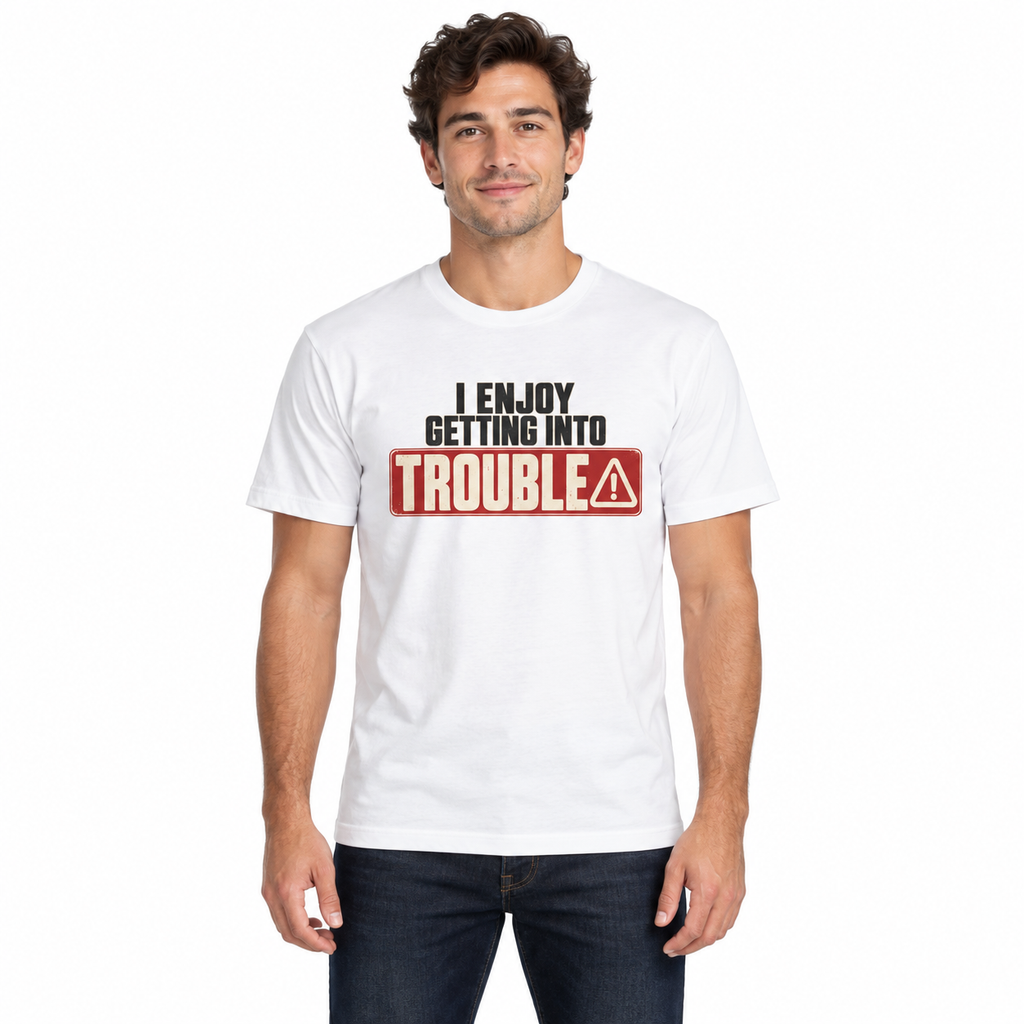 I ENJOY GETTING INTO TROUBLE T-SHIRT